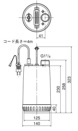 寺田ポンプ ファミリー水中ポンプ SP-150B 50Hz の通販 | 資材調達支援